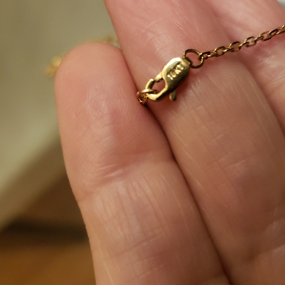 Cross Pendant Necklace gold 18kl Kids Name Bryan New Vintage - Picture 7 of 13